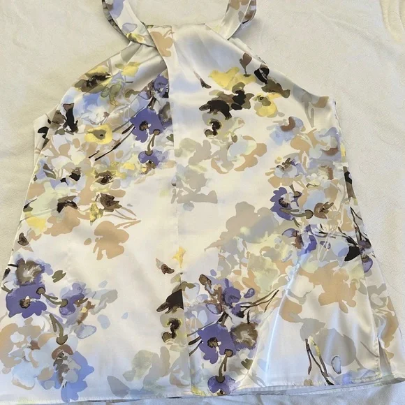White House Black Market Floral Halter Top - Multicolor - Picture 1 of 4